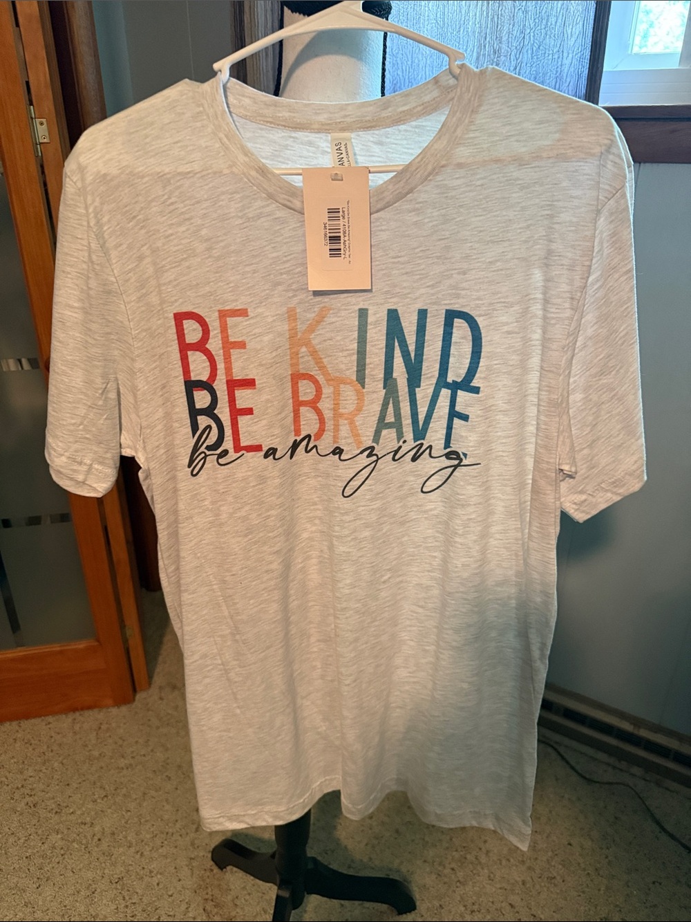 Be Kind Be Brave' Graphic Tee - Light Heather Gray